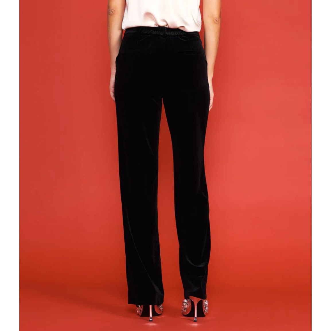 Glam Black Velvet Pants