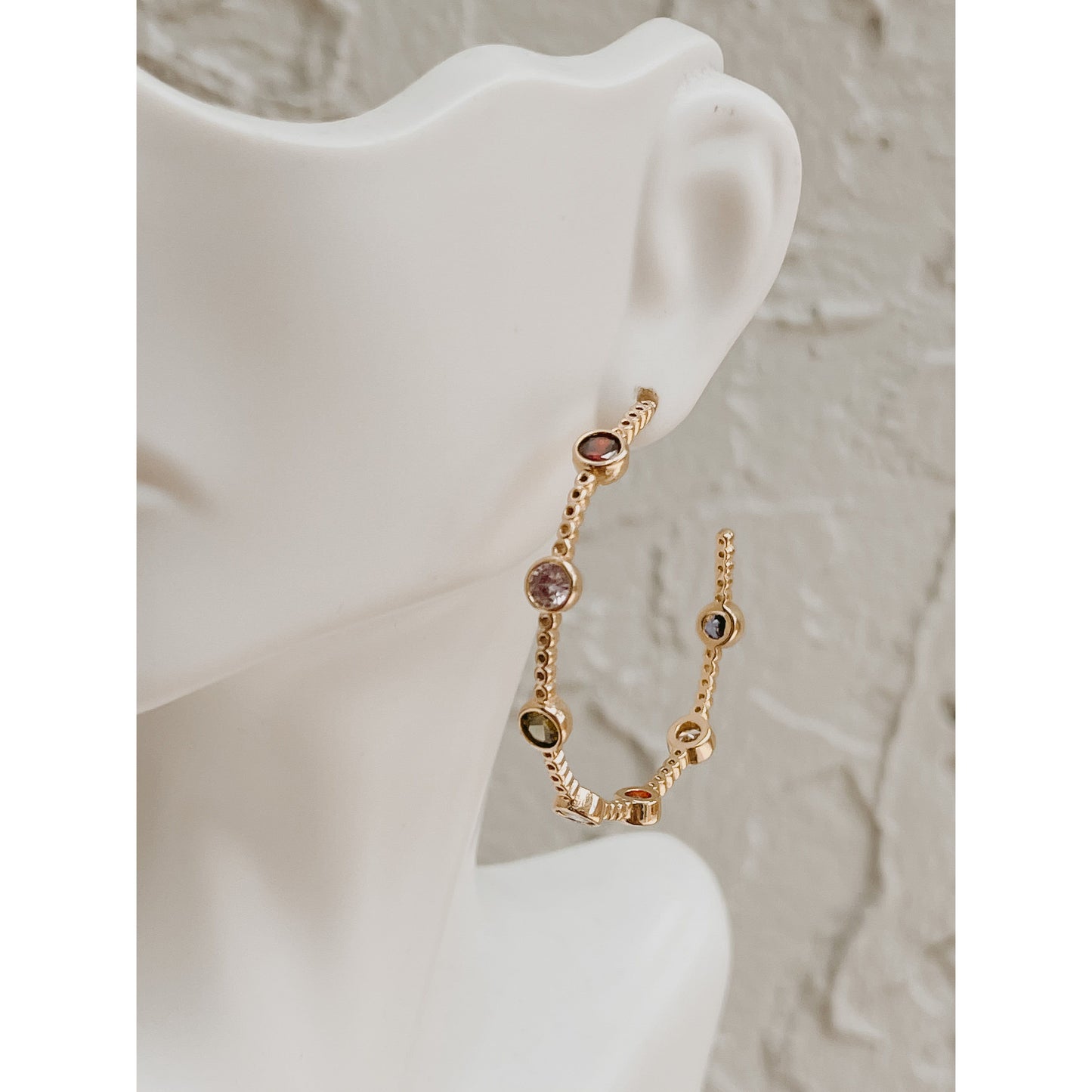 Gemstone Hoops