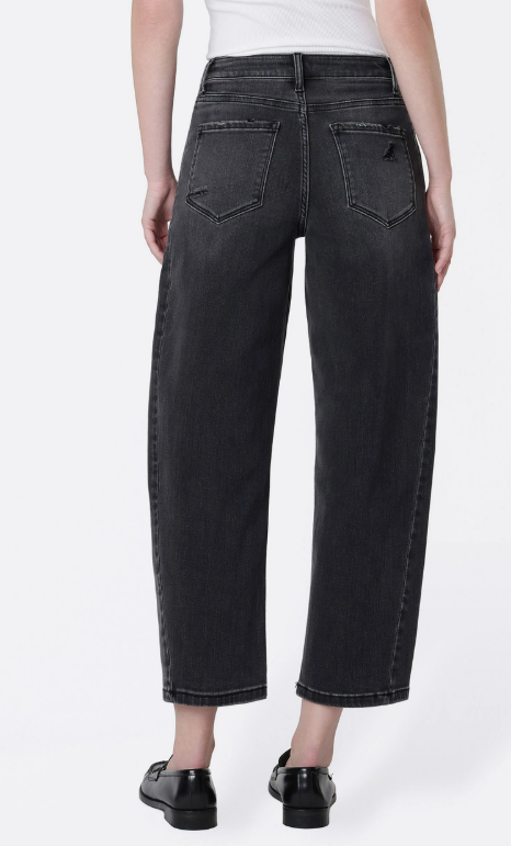 Flying Monkey High Rise Black Barrel Jeans