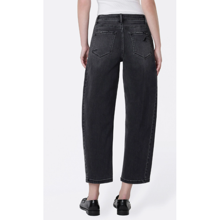 Flying Monkey High Rise Black Barrel Jeans
