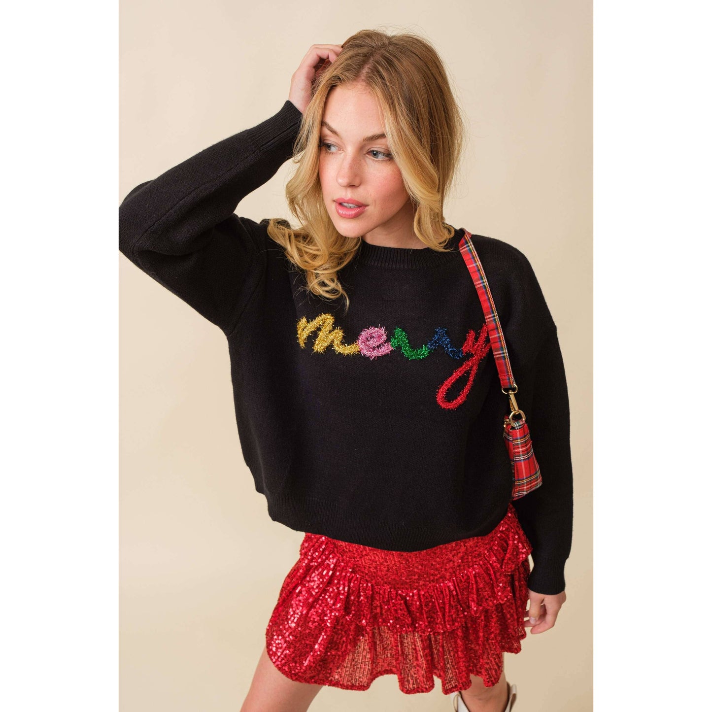 “Merry” Christmas Sweater Green