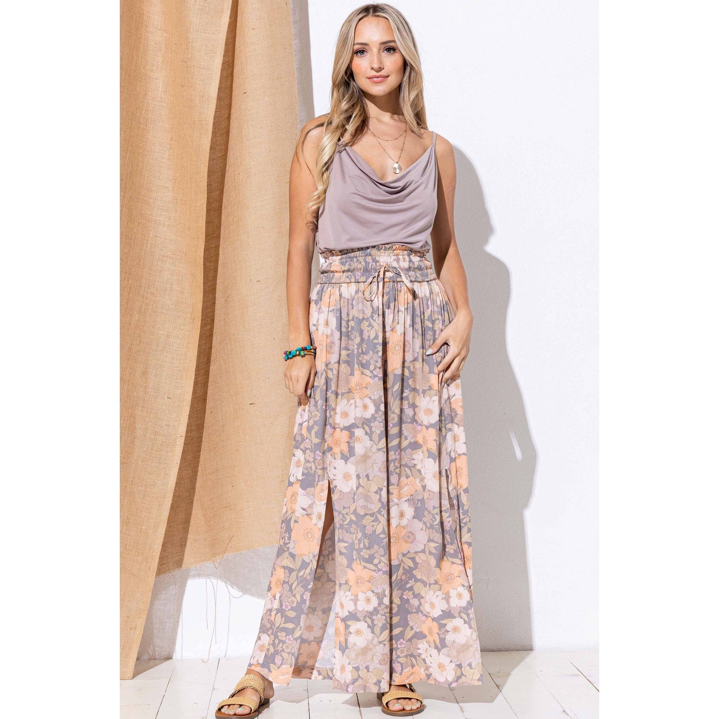 Floral Fantasy Palazzo Pants