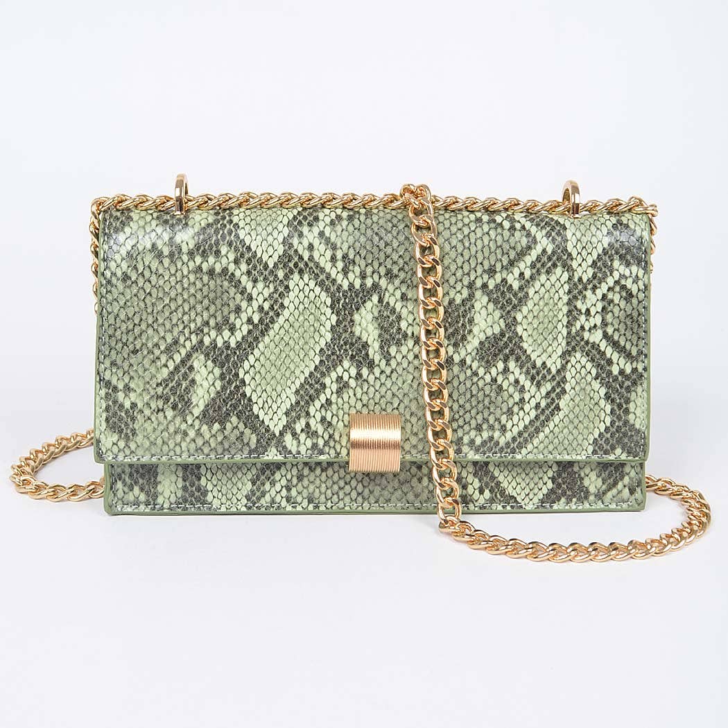 Snake Print Crossbody Bag