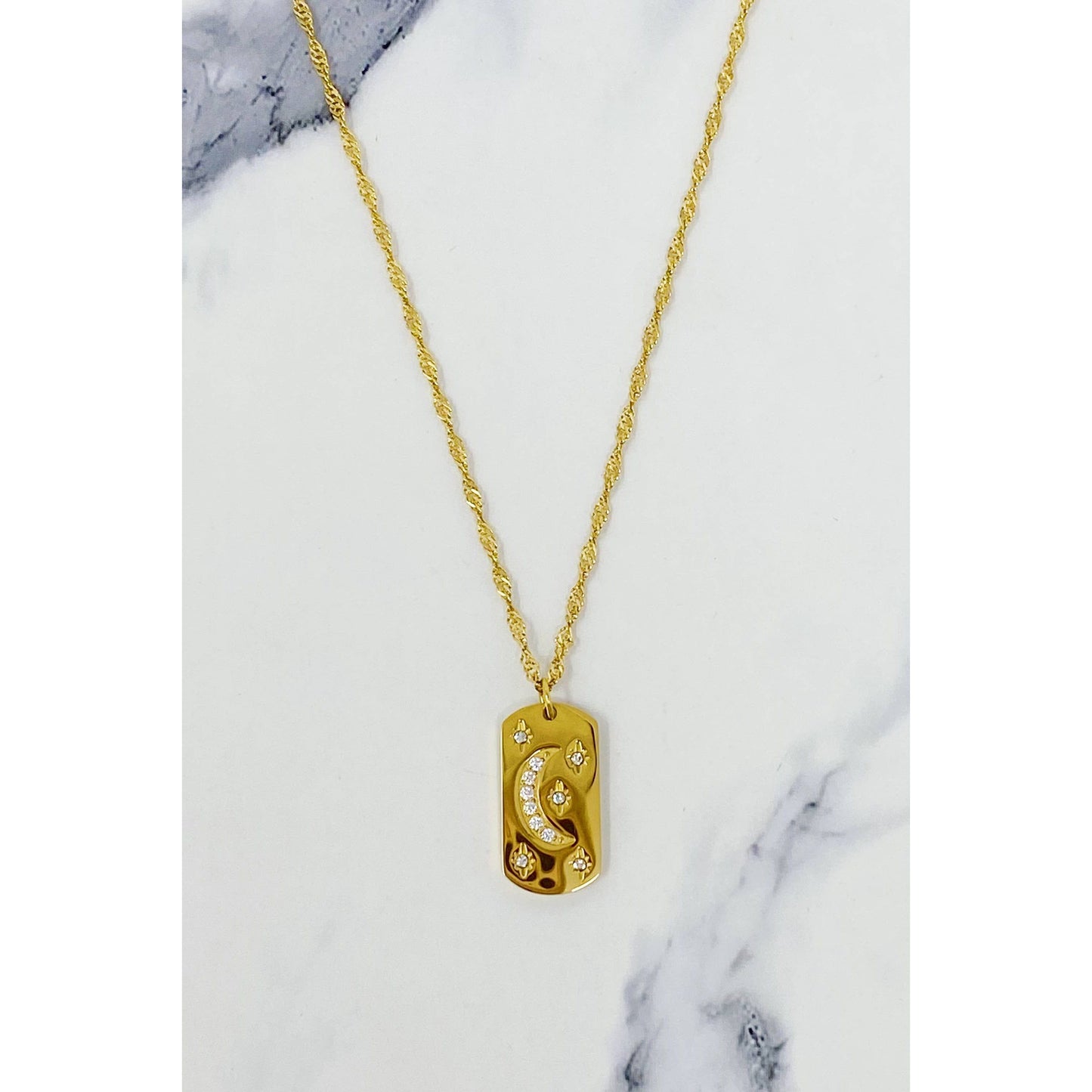 Mystical Moon And Stars Necklace