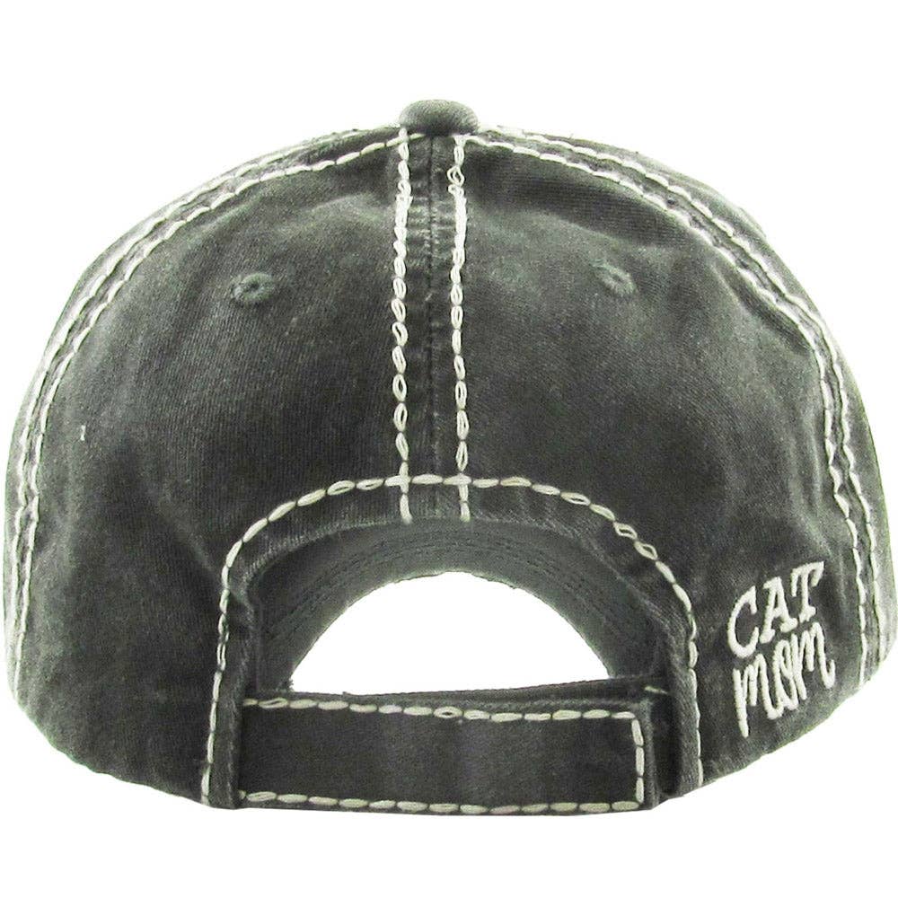 "Cat Mom" Vintage Wash Cap