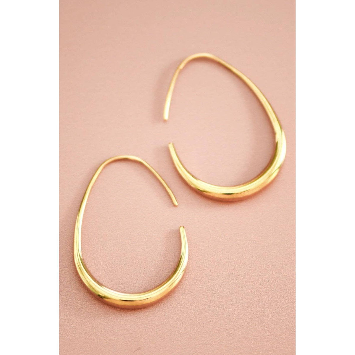 18K Gold Plated Waterproof Stainless Steel Hoop Earring