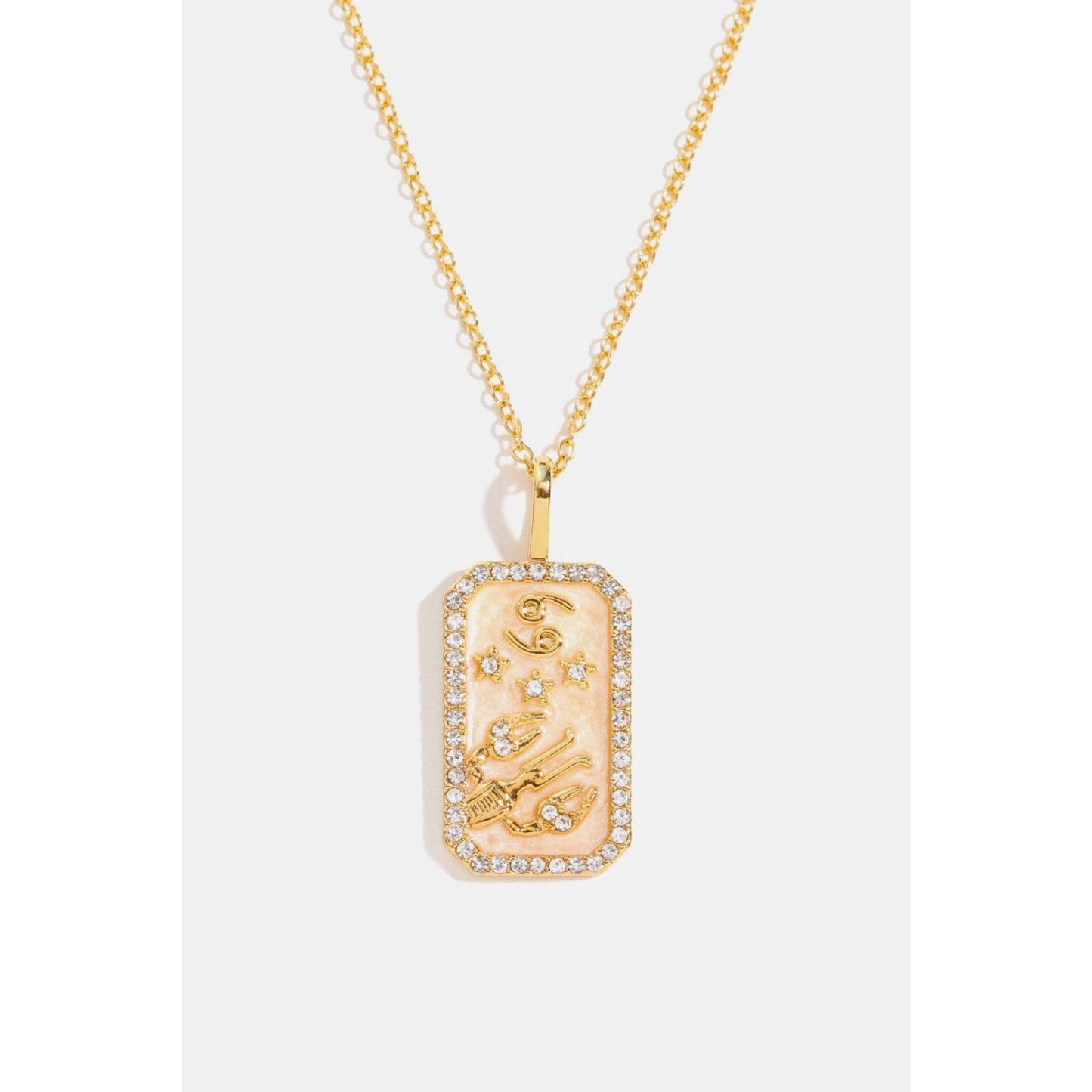 Rhinestone Constellation Pendant Copper Necklace
