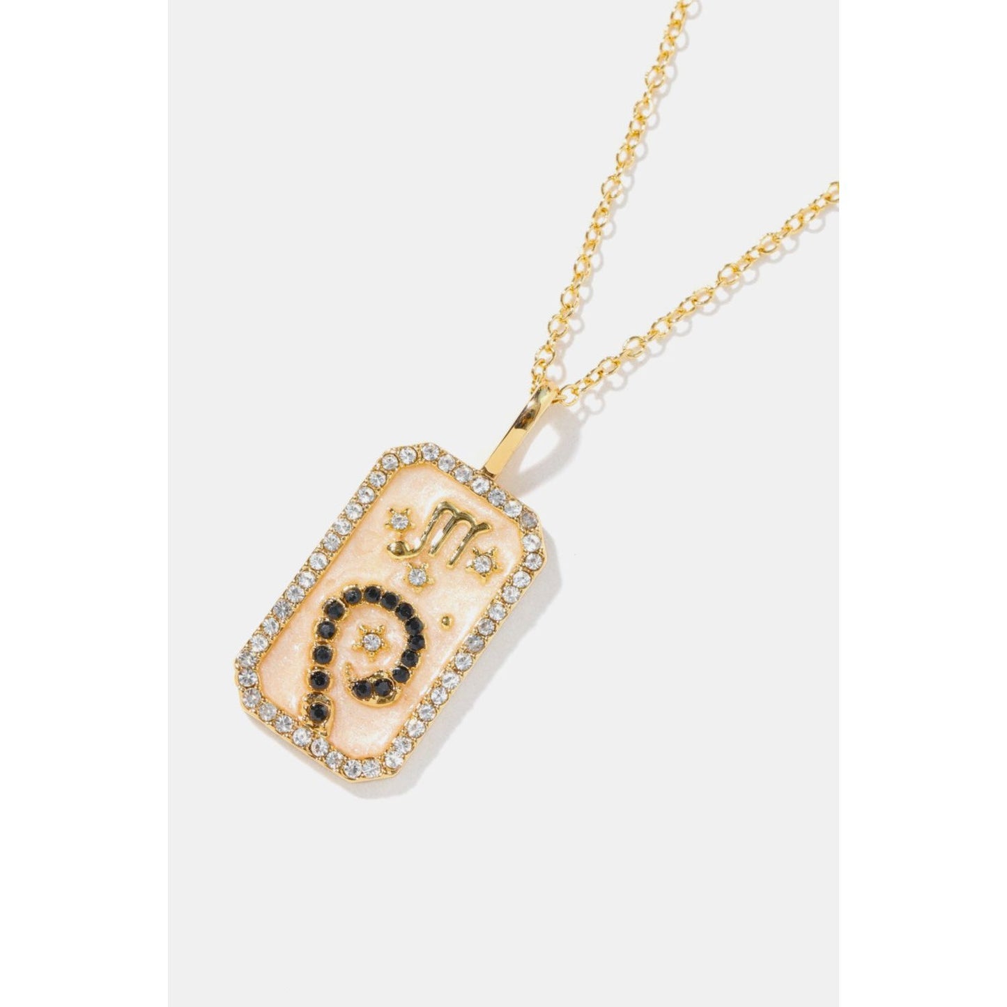 Rhinestone Constellation Pendant Copper Necklace