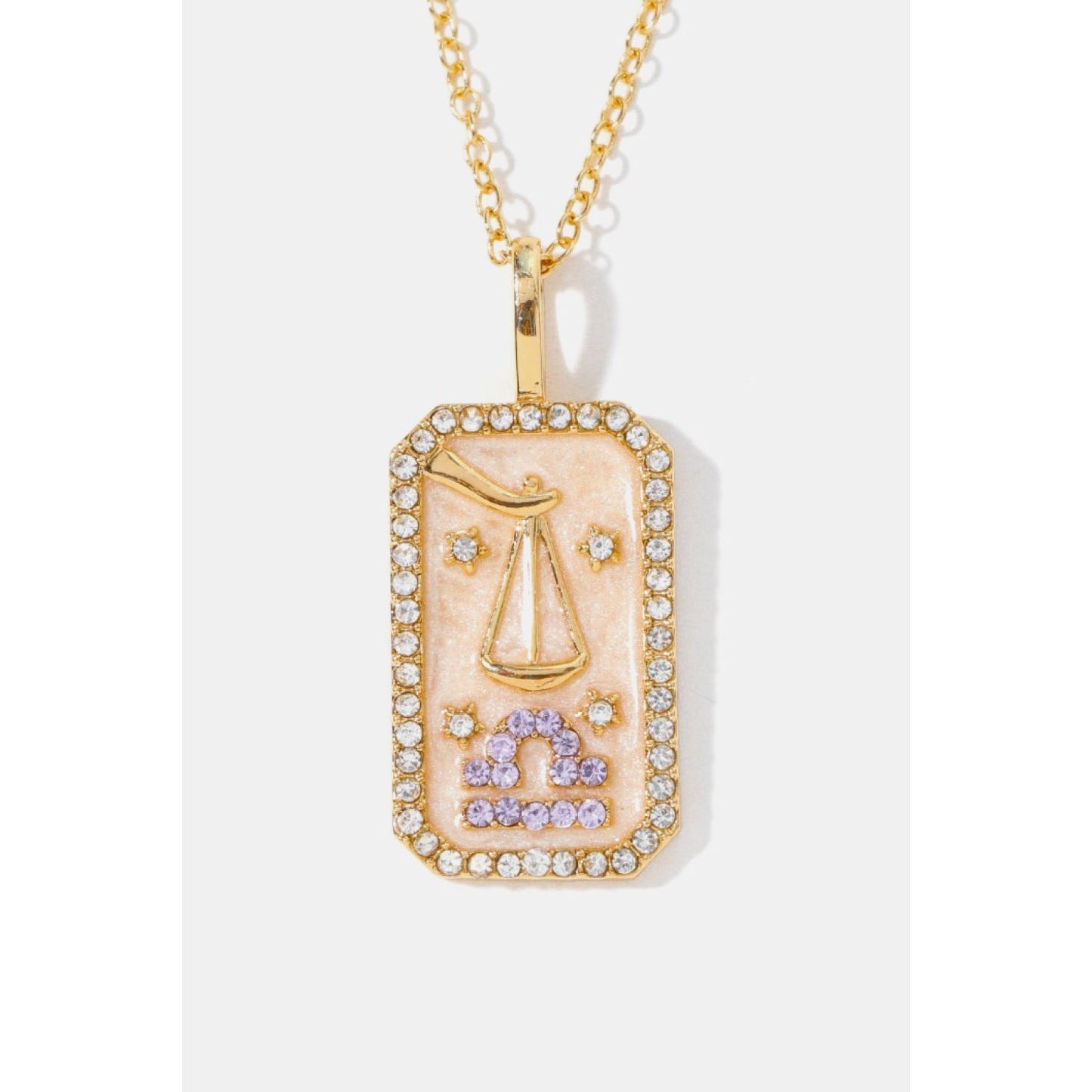 Rhinestone Constellation Pendant Copper Necklace