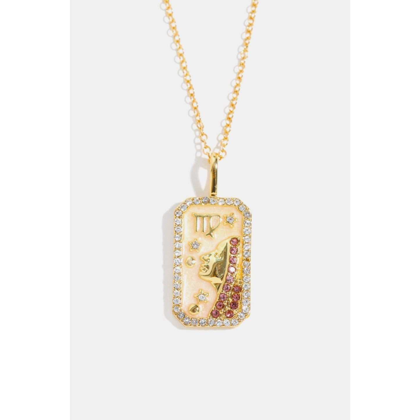 Rhinestone Constellation Pendant Copper Necklace