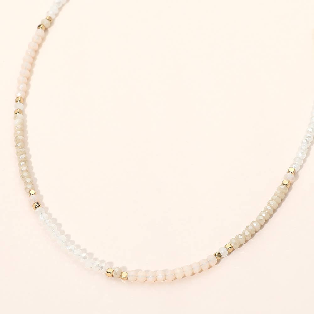 Faceted Beaded Choker Necklace