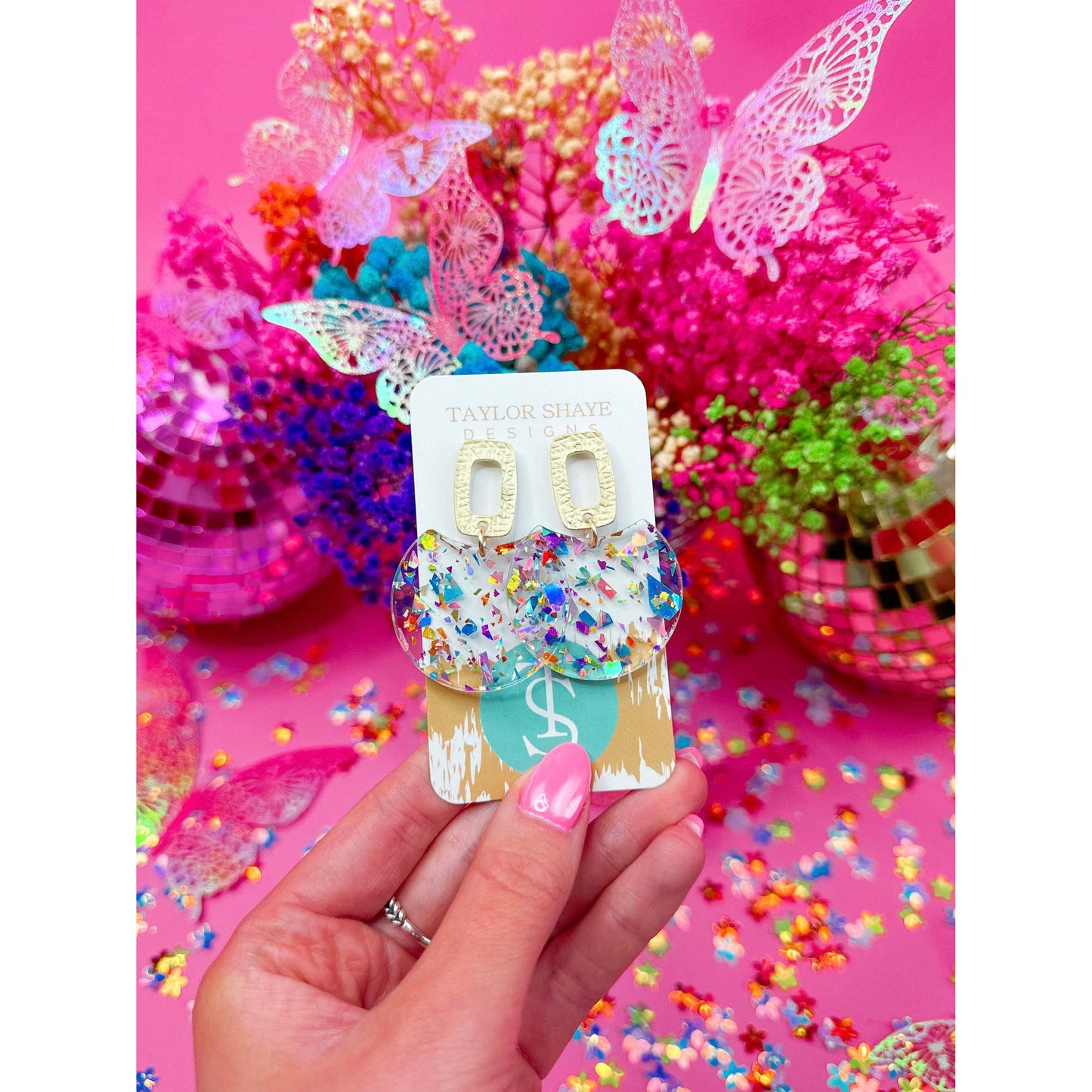 Rainbow Flake Oval Drops