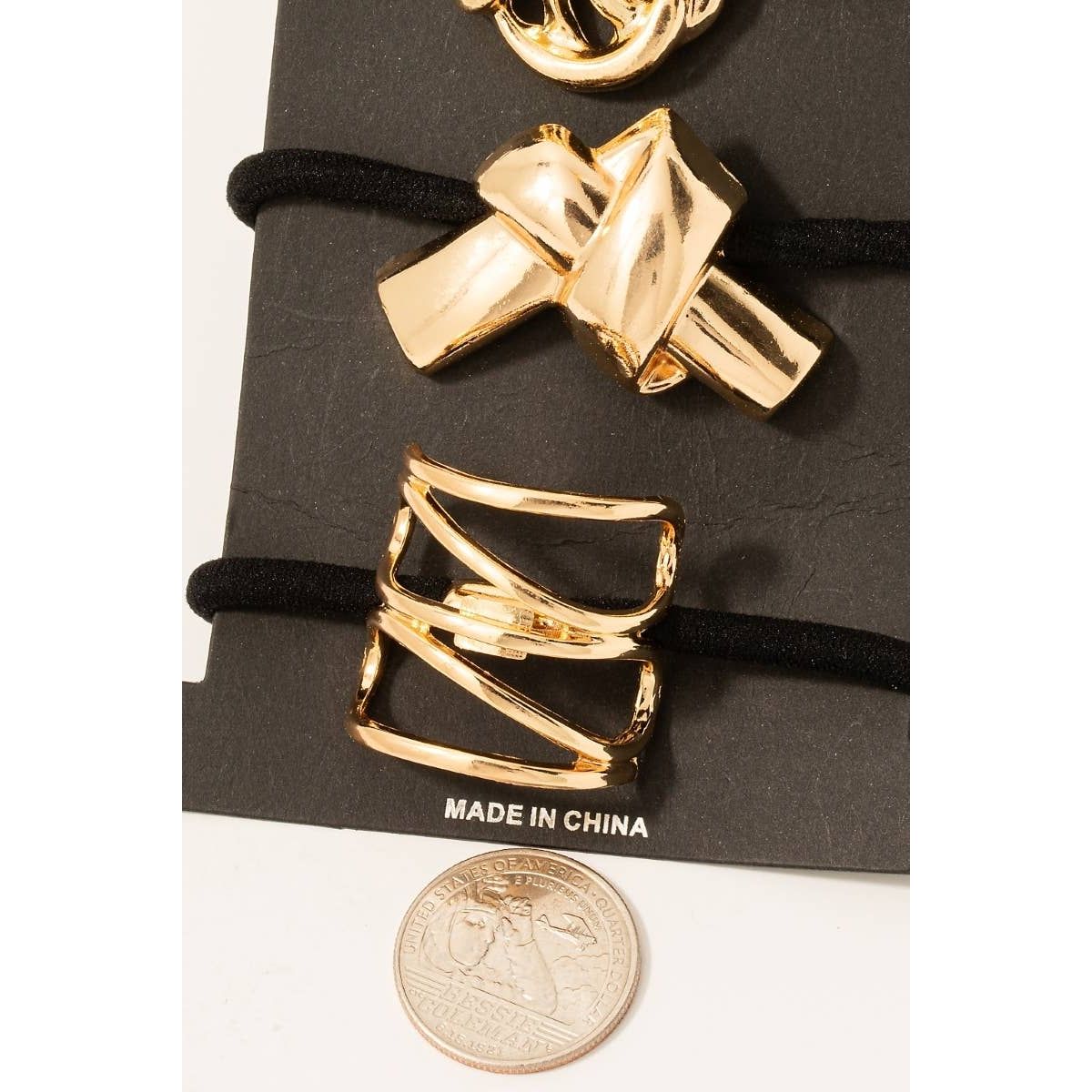 Mixed Metallic Knot Hair Tie Set