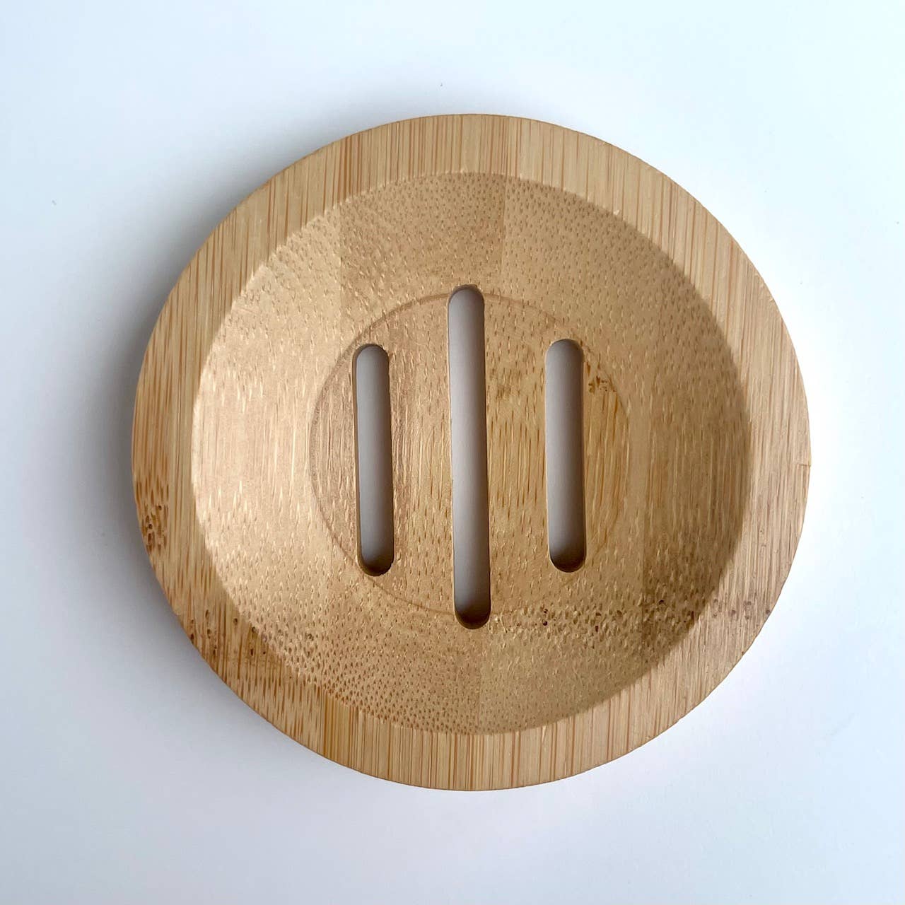 Round Bamboo Tray for Soap, Shower Steamers & More