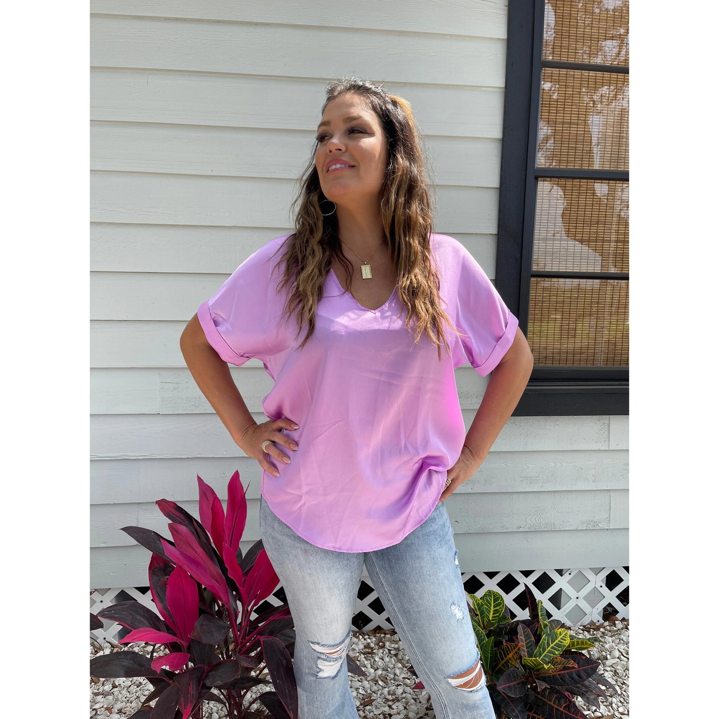Living in lavender top