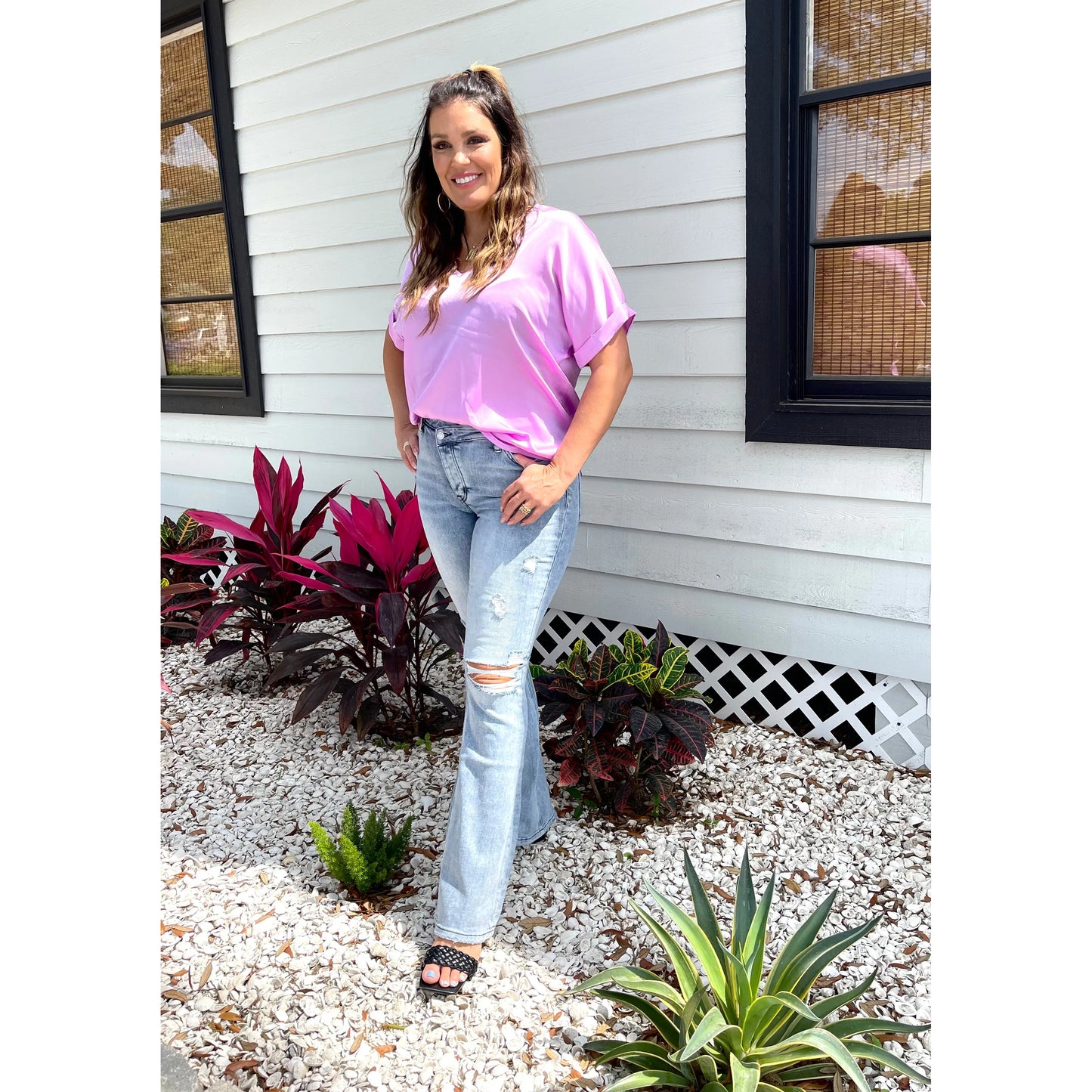 Living in lavender top