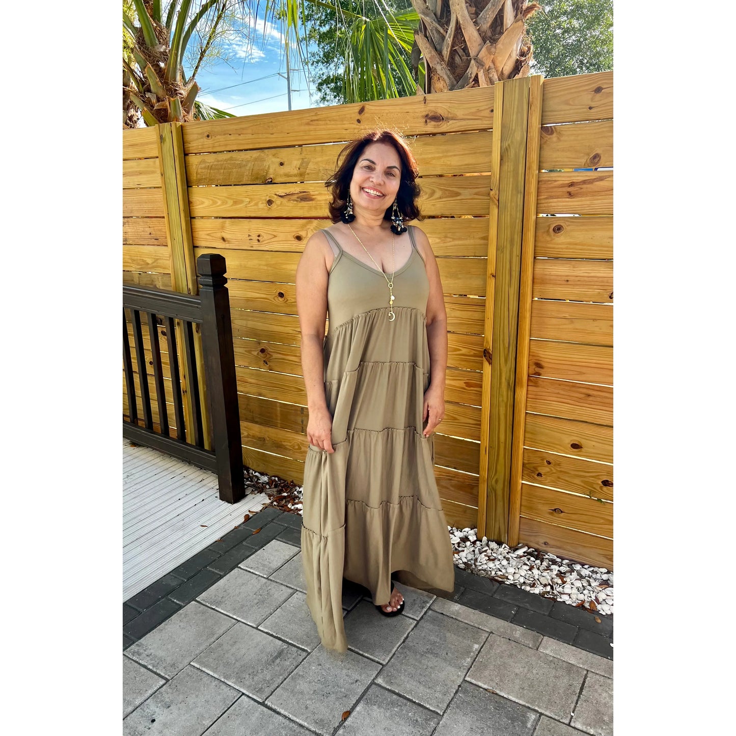 Gulfcoast Breeze Dress - Khaki