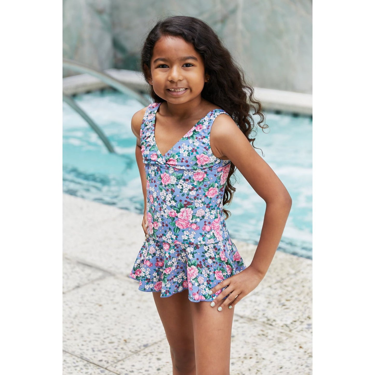 Marina West Swim Clear Waters Swim Dress in Rose Sky