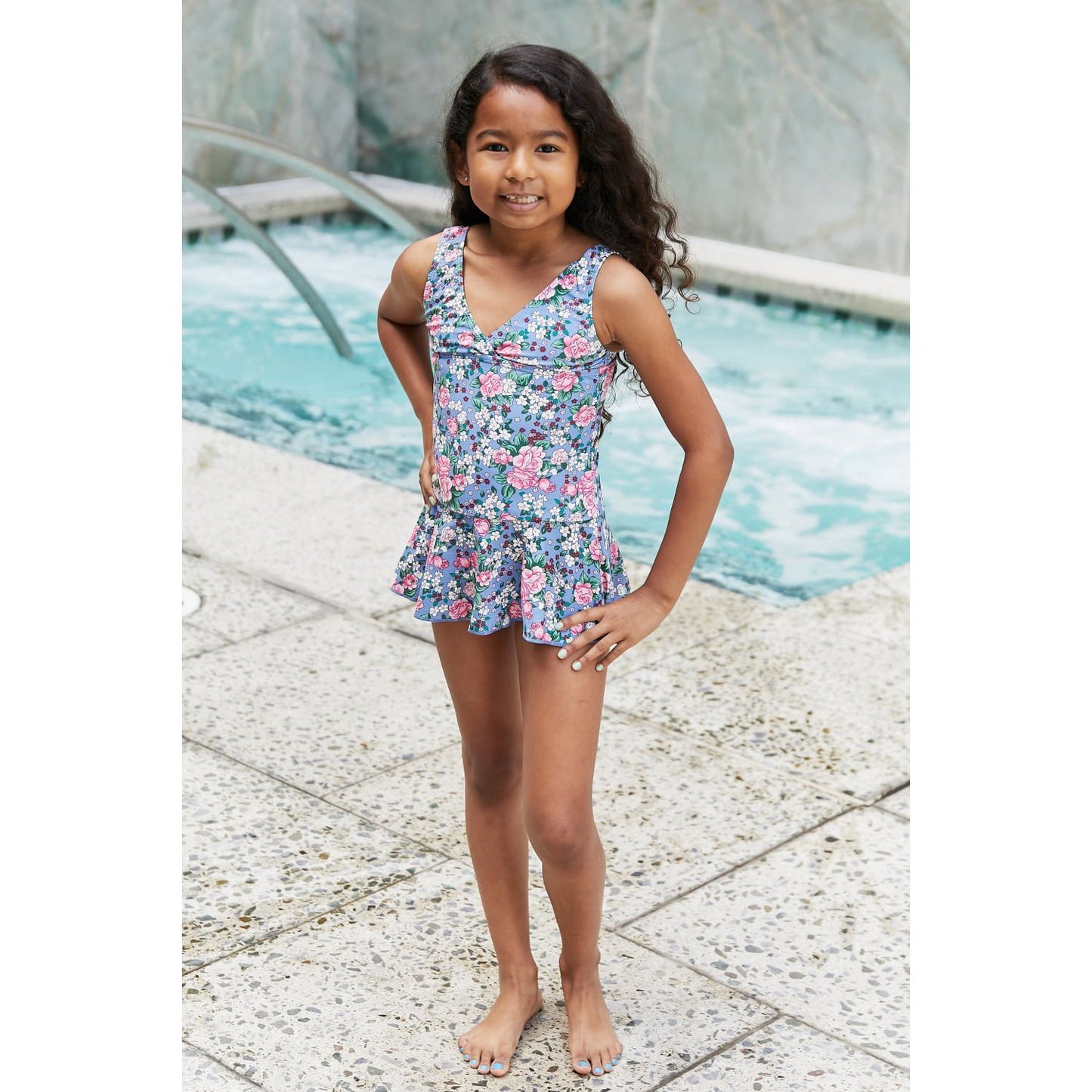 Marina West Swim Clear Waters Swim Dress in Rose Sky
