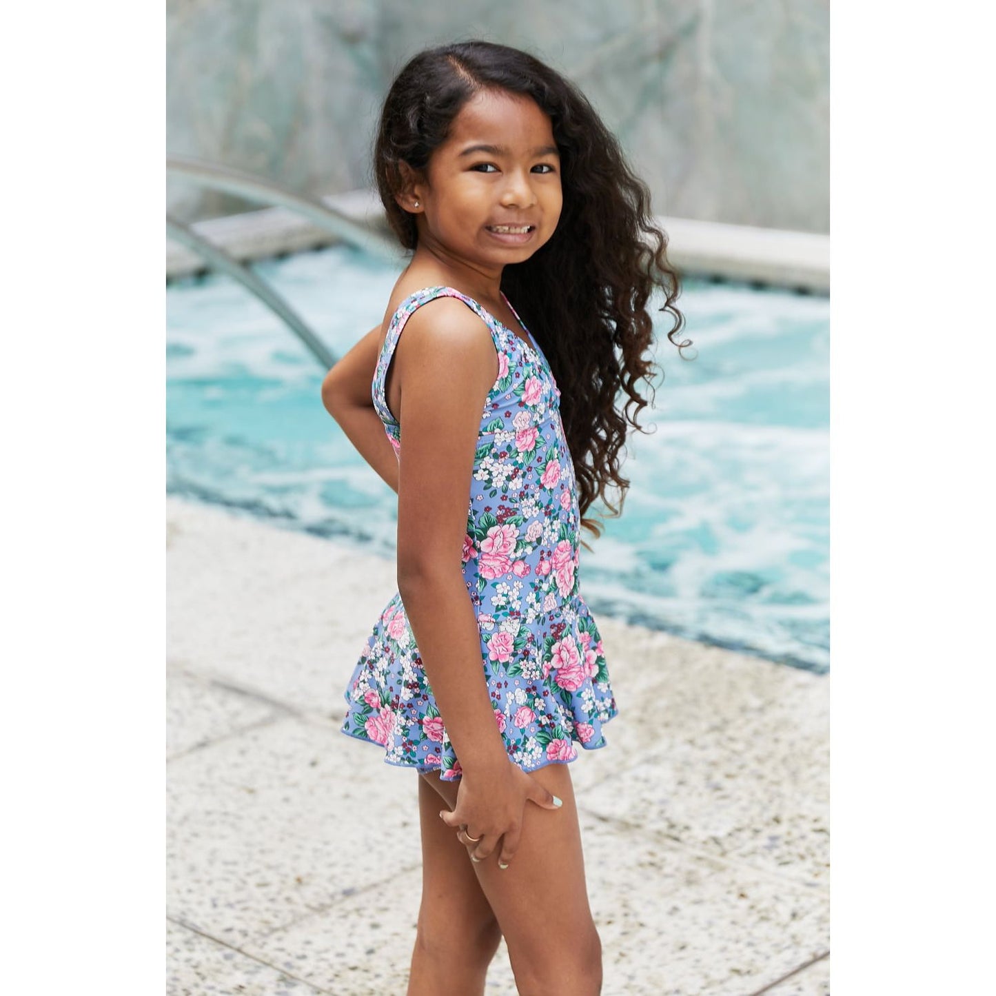 Marina West Swim Clear Waters Swim Dress in Rose Sky