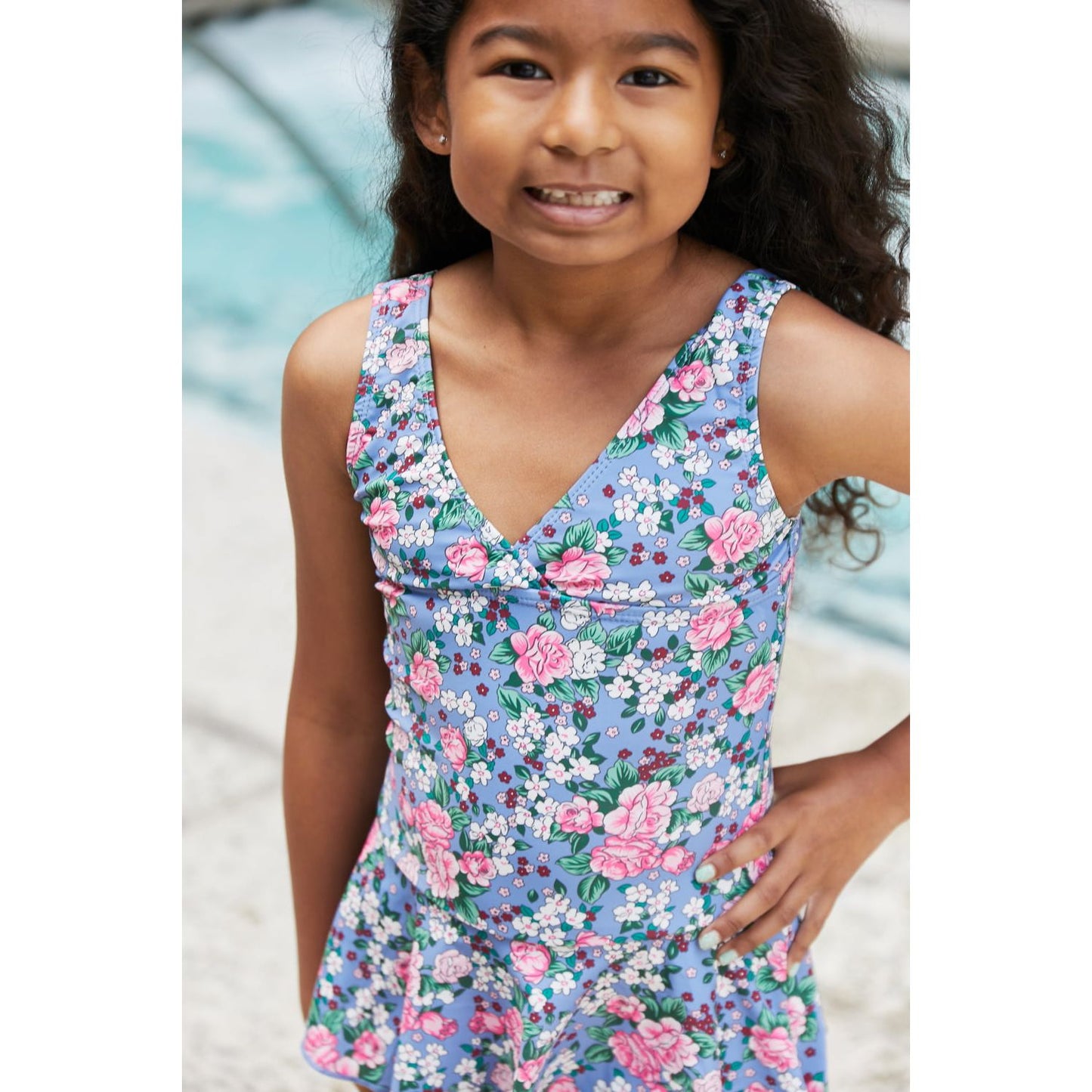 Marina West Swim Clear Waters Swim Dress in Rose Sky