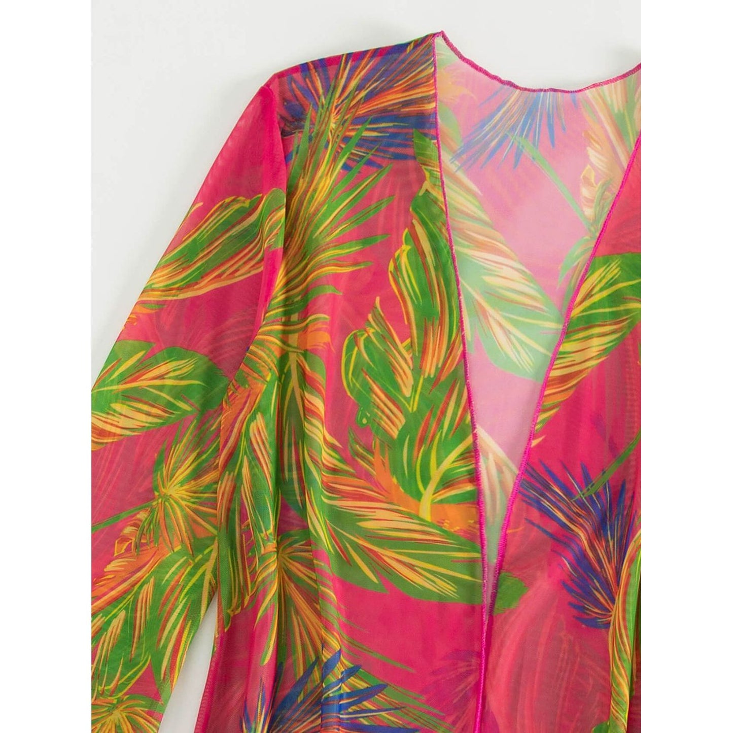 Botanical Print Tube Top, Swim Bottoms, and Cover Up Set