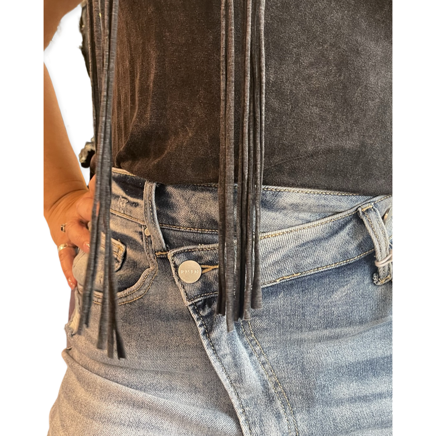 Risen Boyfriend Crossover Jeans "Curvy"