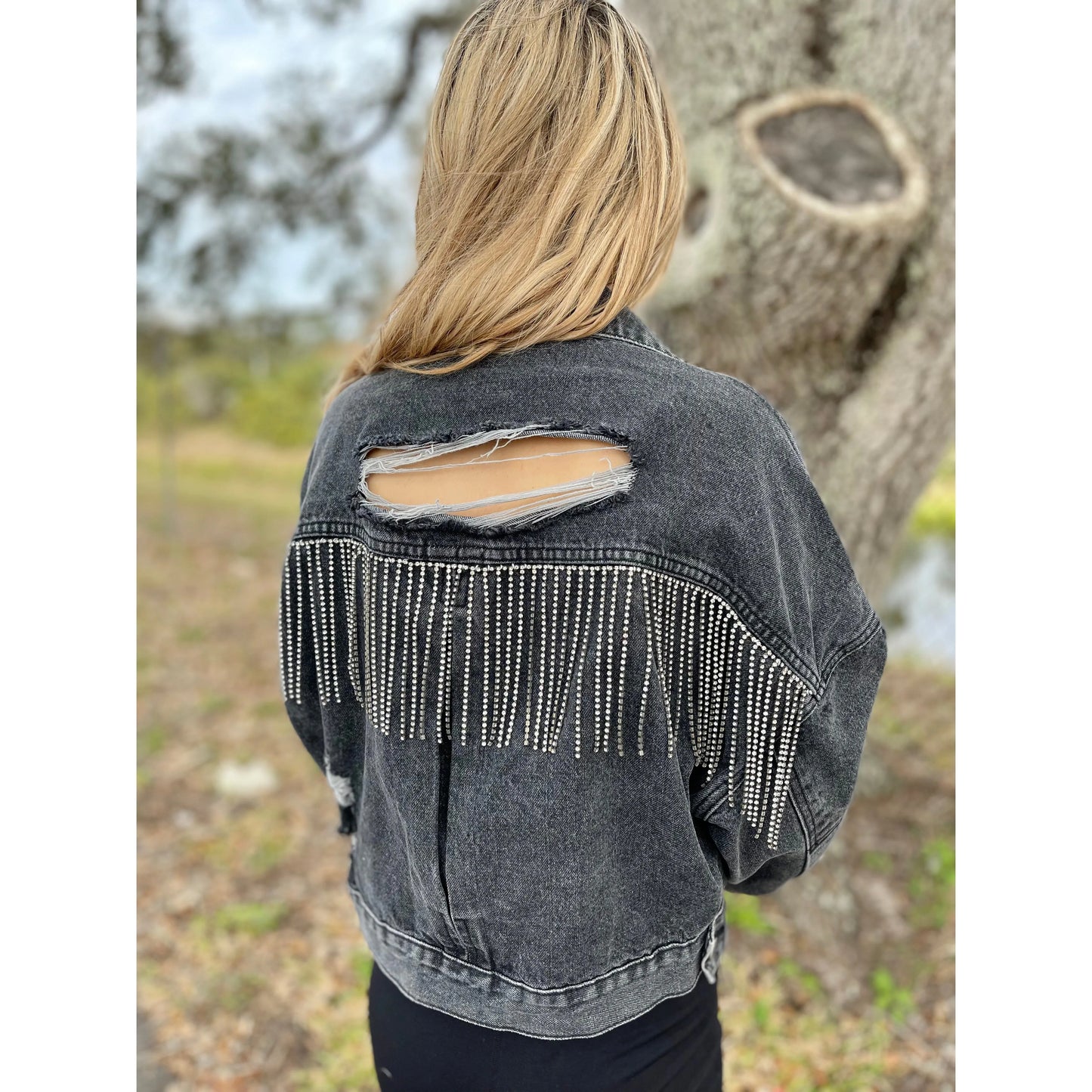 Denim and Diamonds “Distressed-cropped"