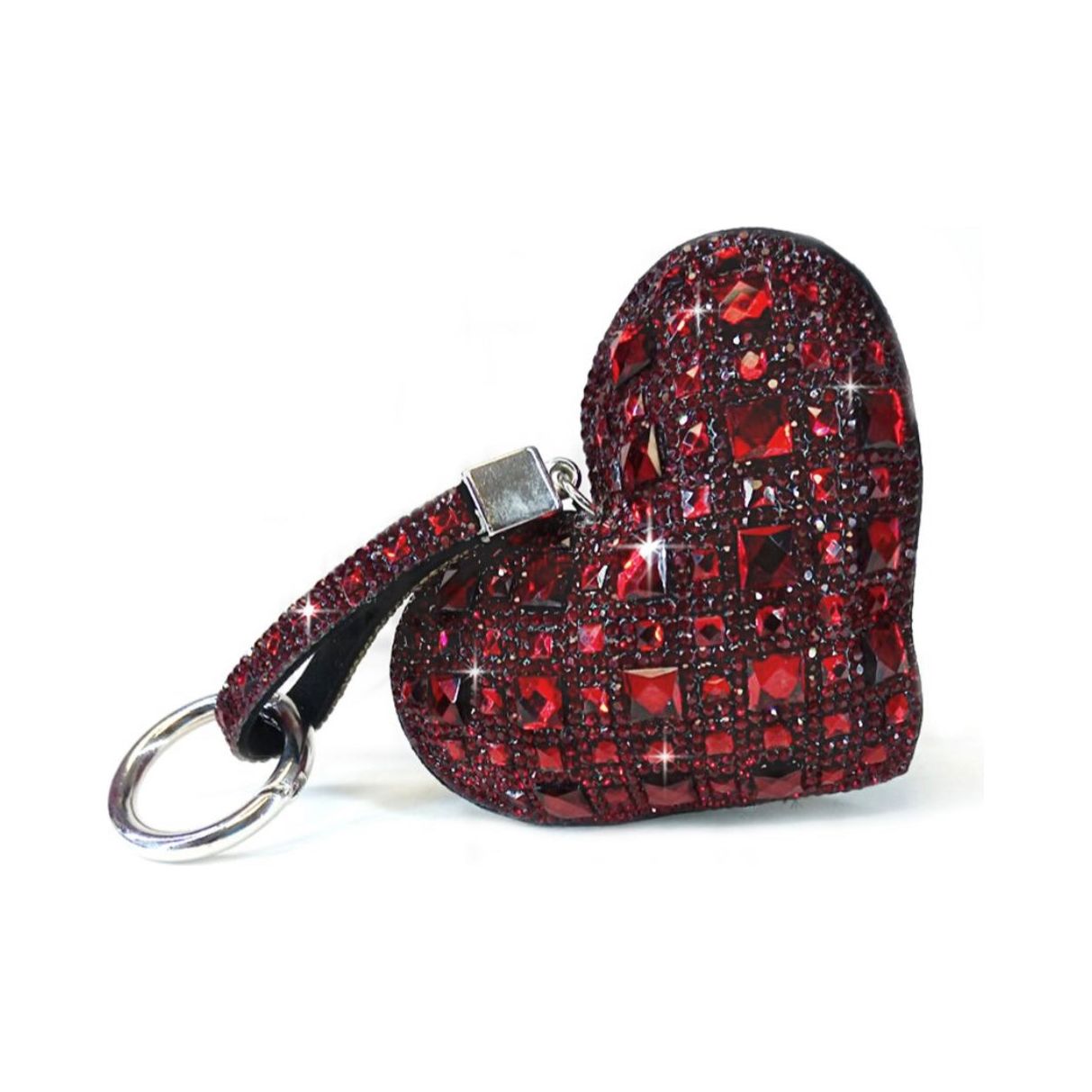 Bling heart charm (red)