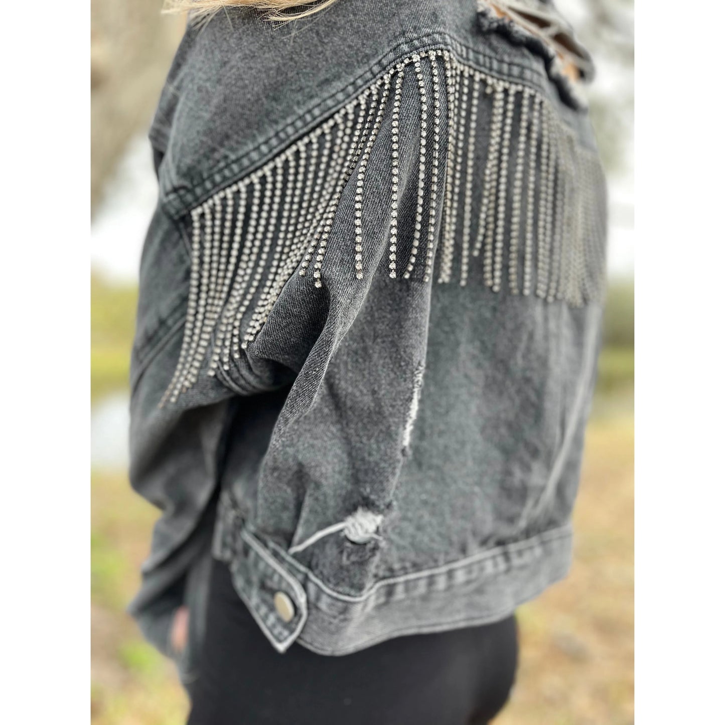 Denim and Diamonds “Distressed-cropped"