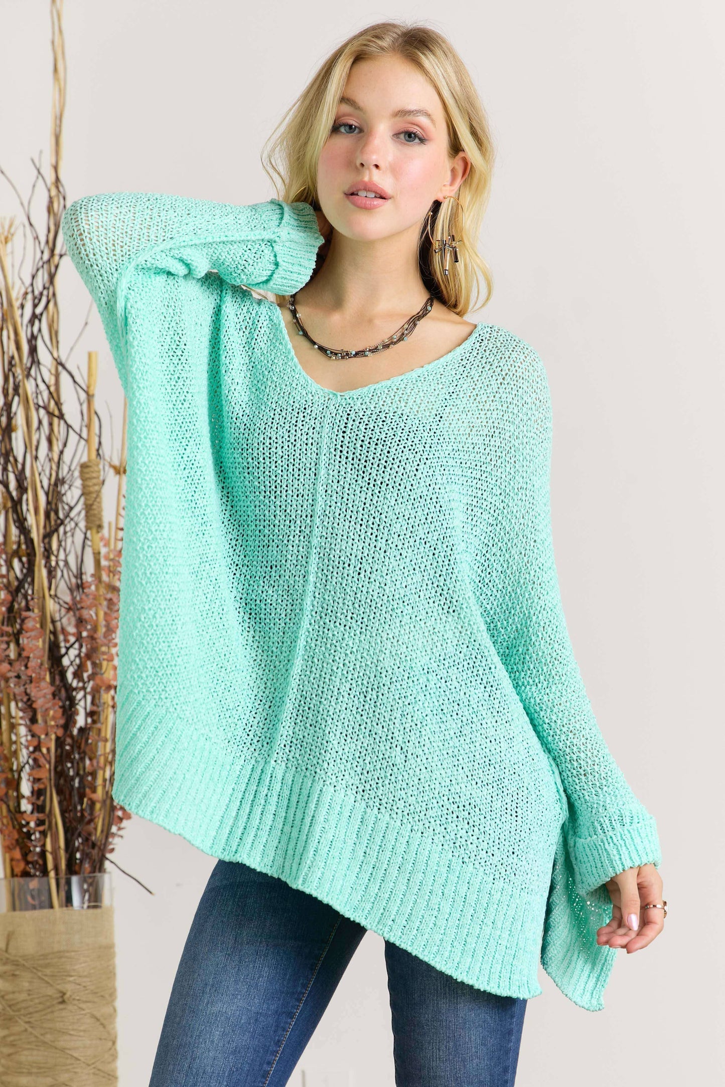 Loose Fit Sweater Top