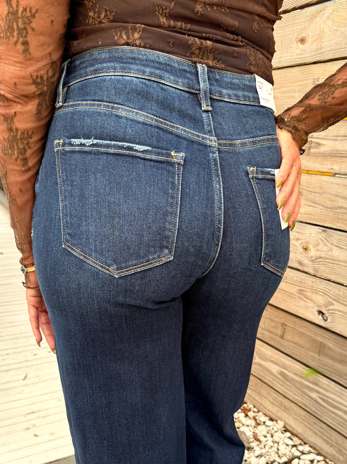 Flying Monkey Dark Wash Wide Leg Jeans