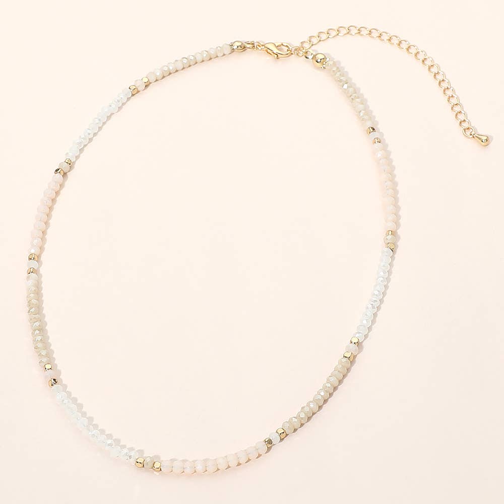 Faceted Beaded Choker Necklace