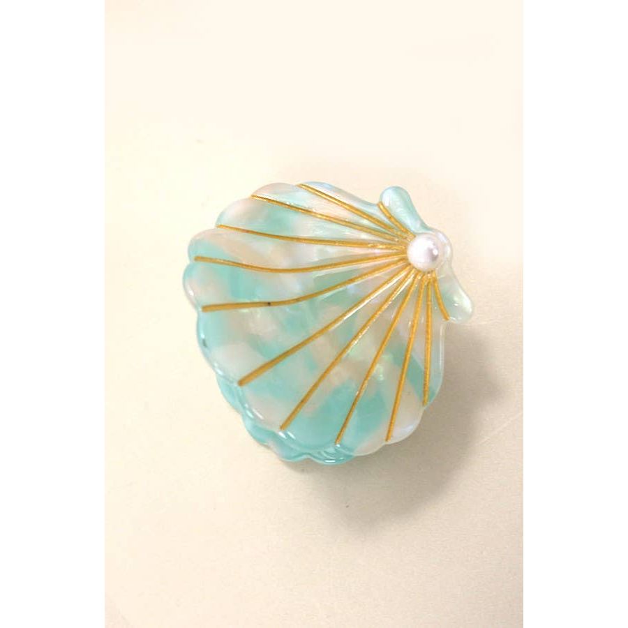 BEACH OCEAN CELLULOSE SEASHELL HAIR CLIP