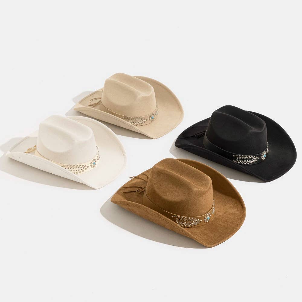 Western Beaded Pattern Band Cowboy Hat