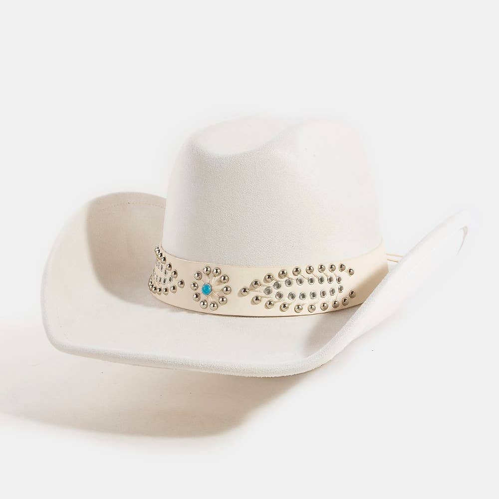 Western Beaded Pattern Band Cowboy Hat