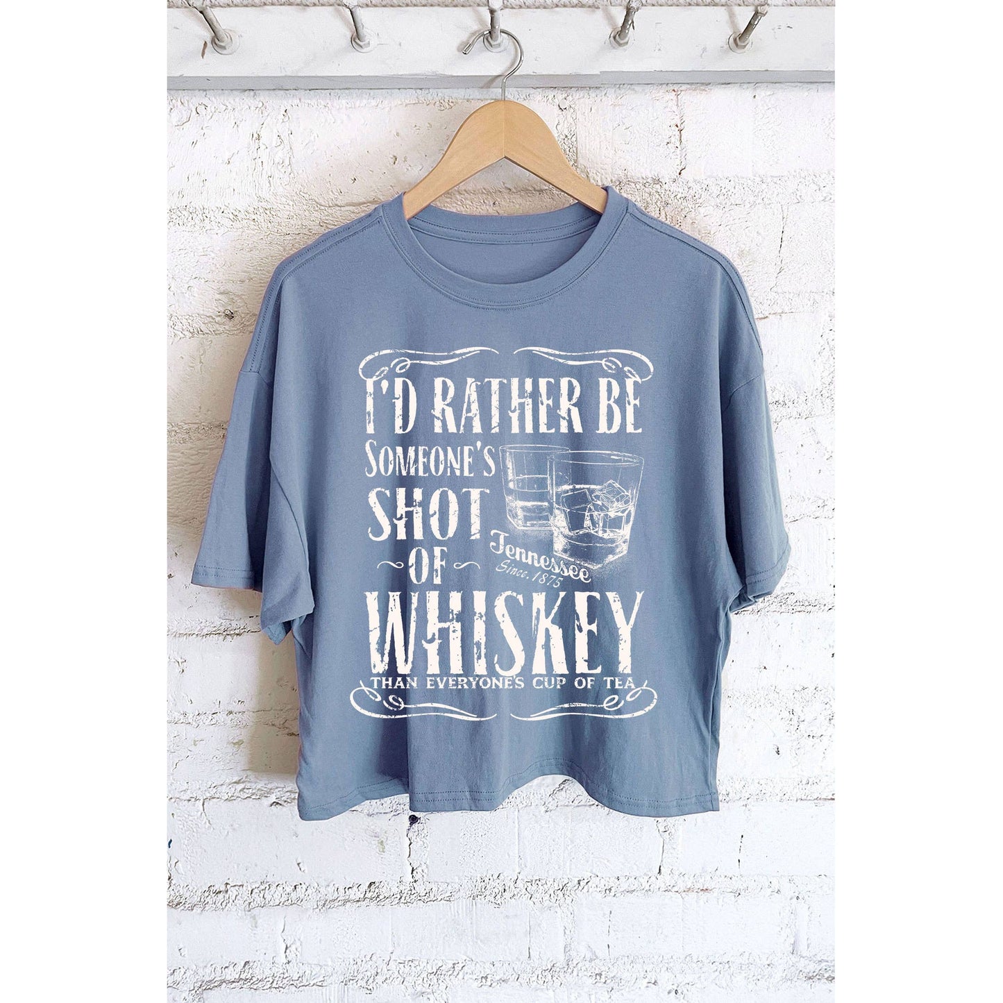 SHOT OF TENNESSEE WHISKEY GRAPHIC LONG CROP TOP