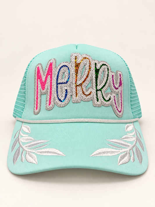 Merry Sequins Trucker Hat