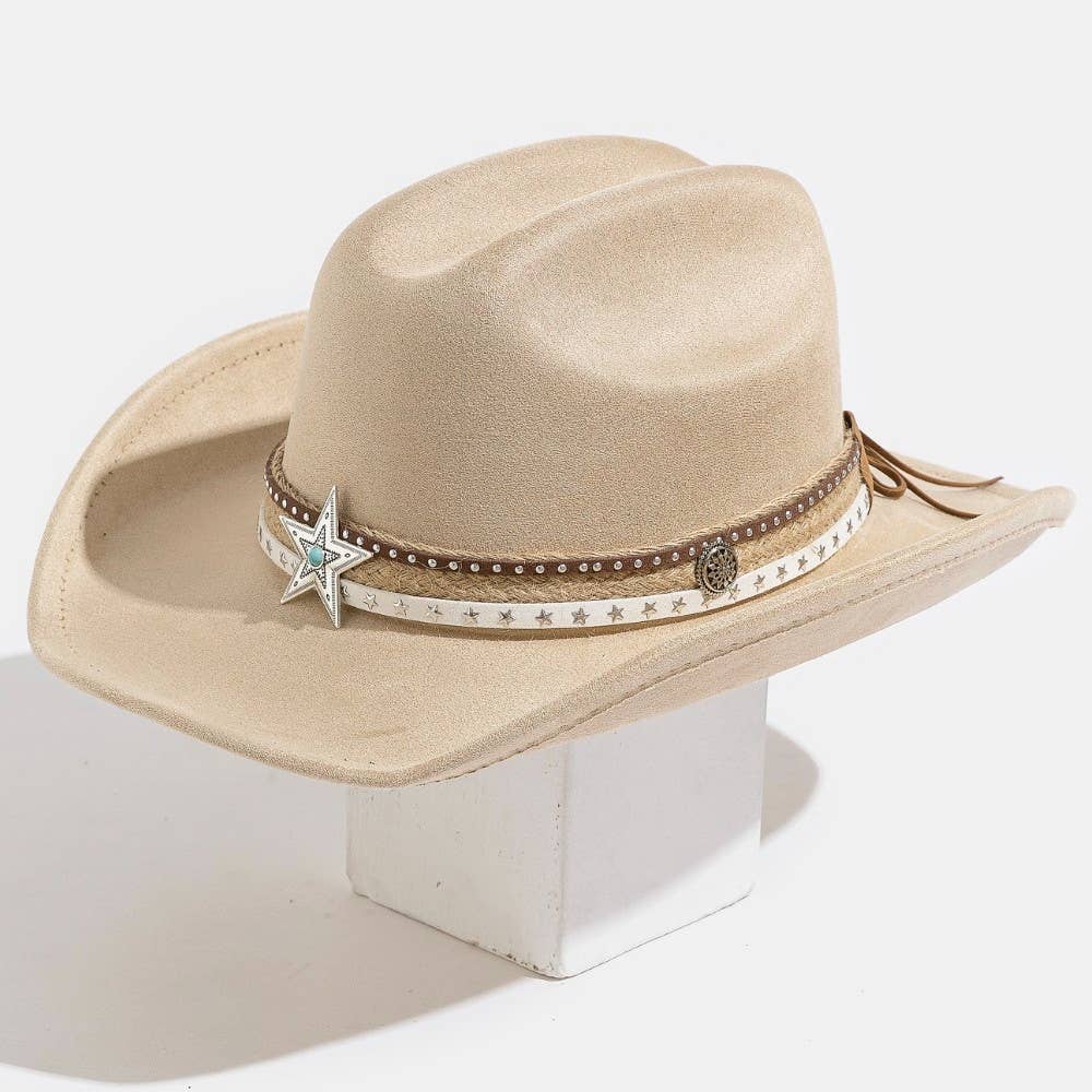 Western Star Layered Strap Cowboy Hat