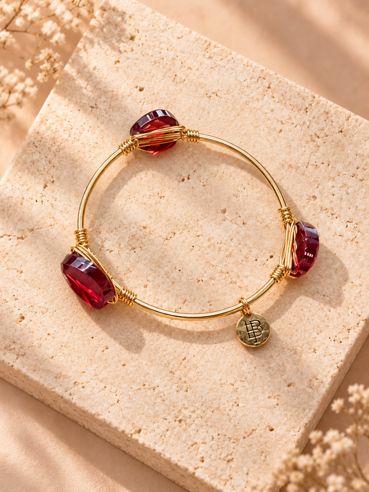 The Ruby Red Bangle Bracelet