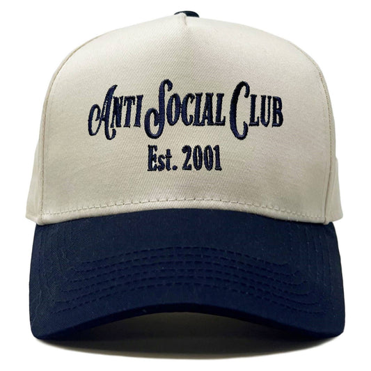 Two Tone Cap - Anti Social Club (Navy/Beige)