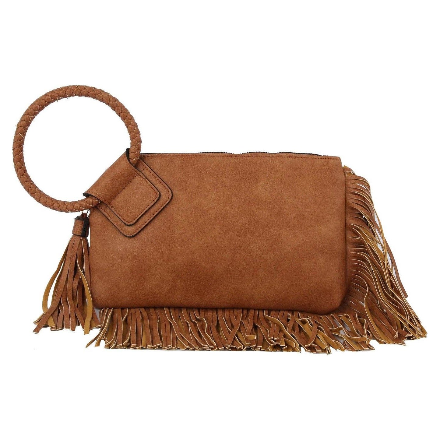 Fringe Soft Vegan Leather Wristlet/Clutch