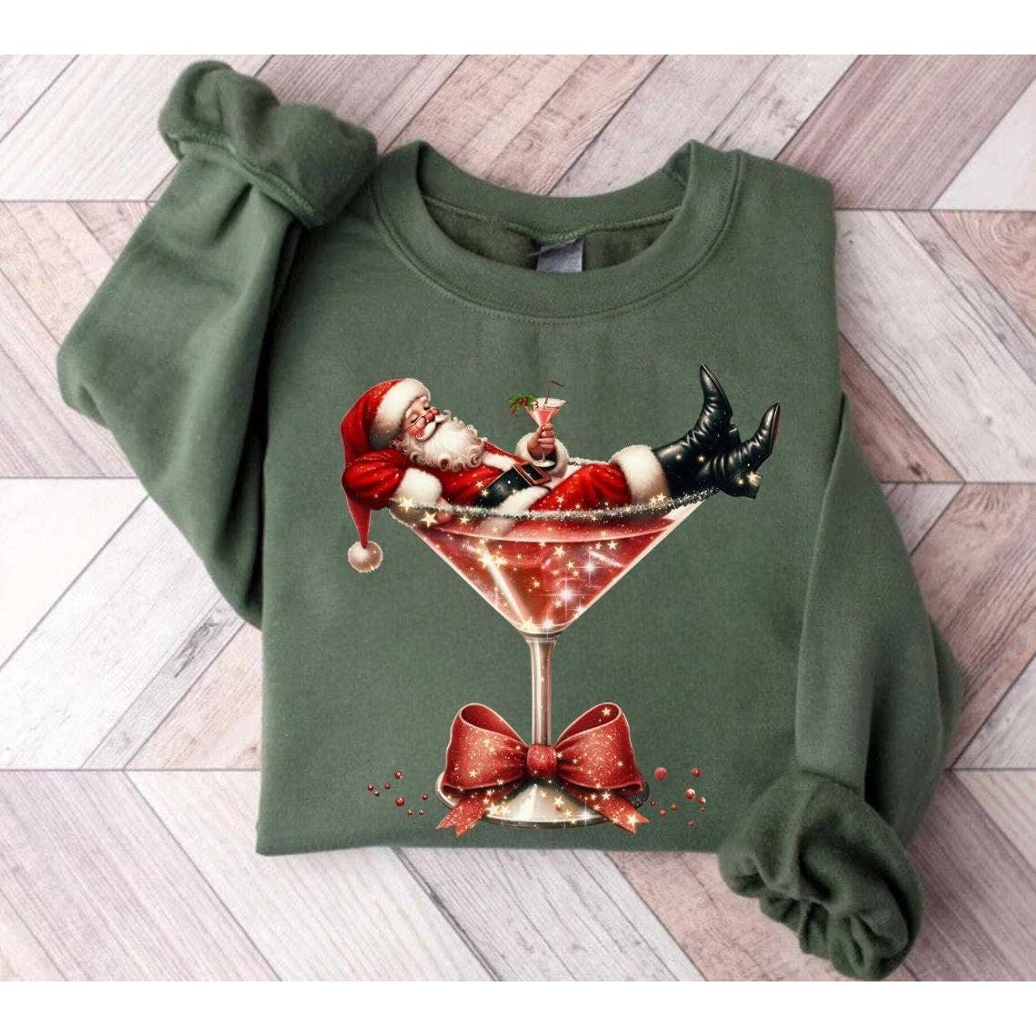 Santa's Hot Mess Sweatshirt, Santa Christmas Shirtl