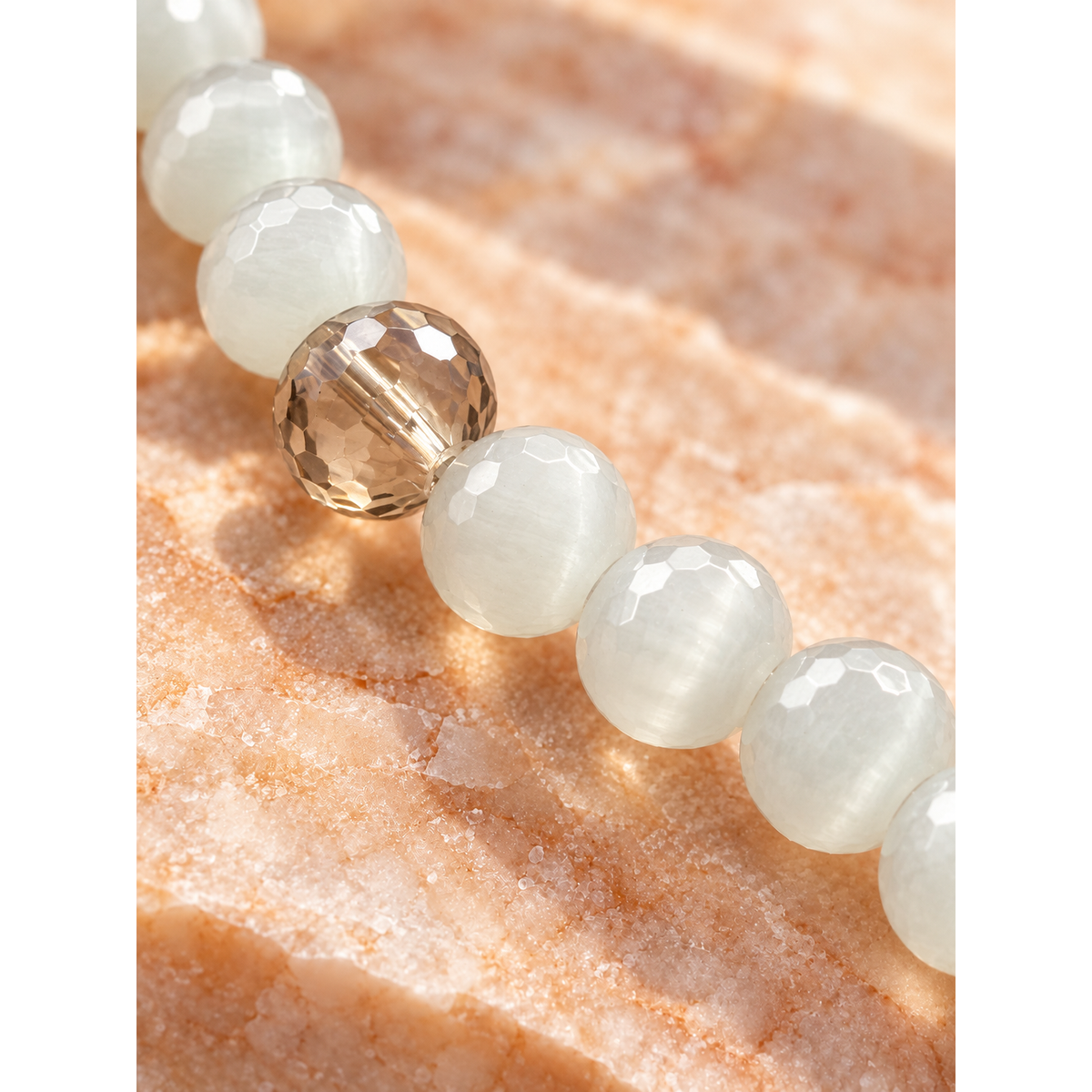 Kendley Stretch Bracelet - Grey Cat's Eye
