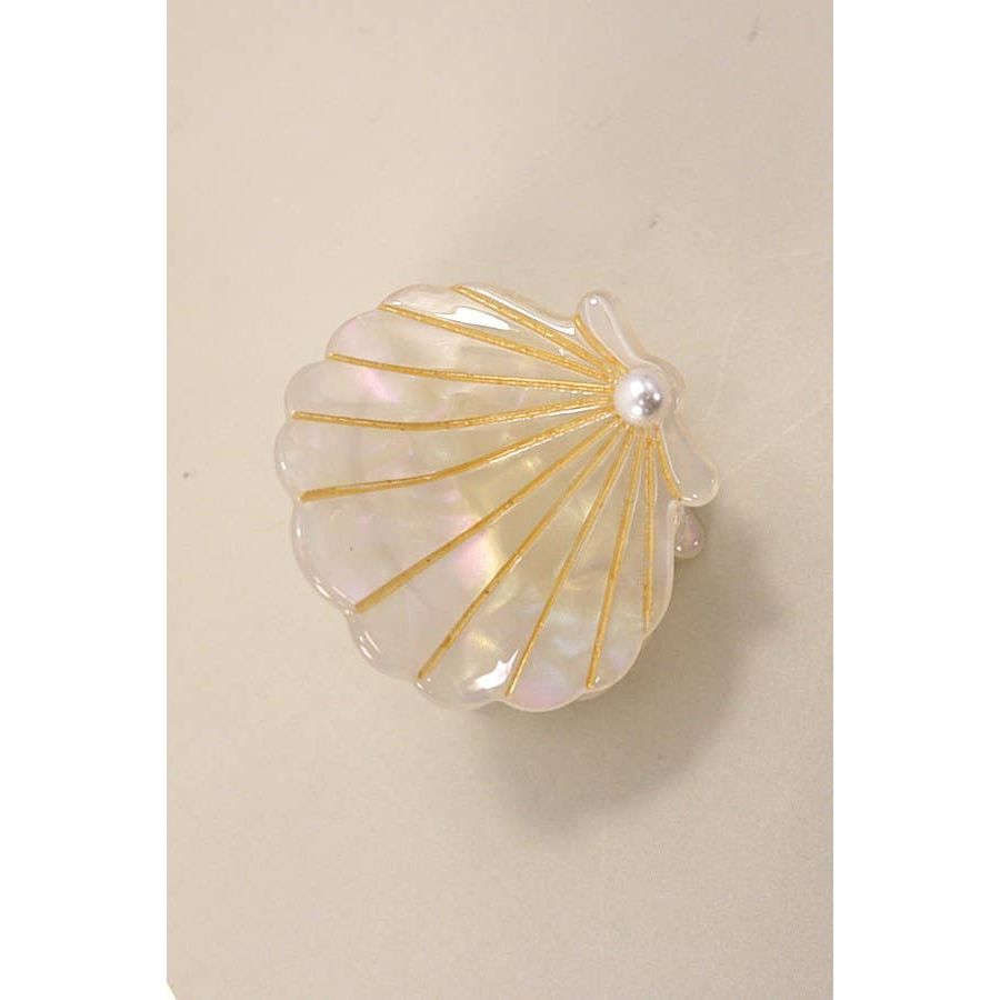 BEACH OCEAN CELLULOSE SEASHELL HAIR CLIP