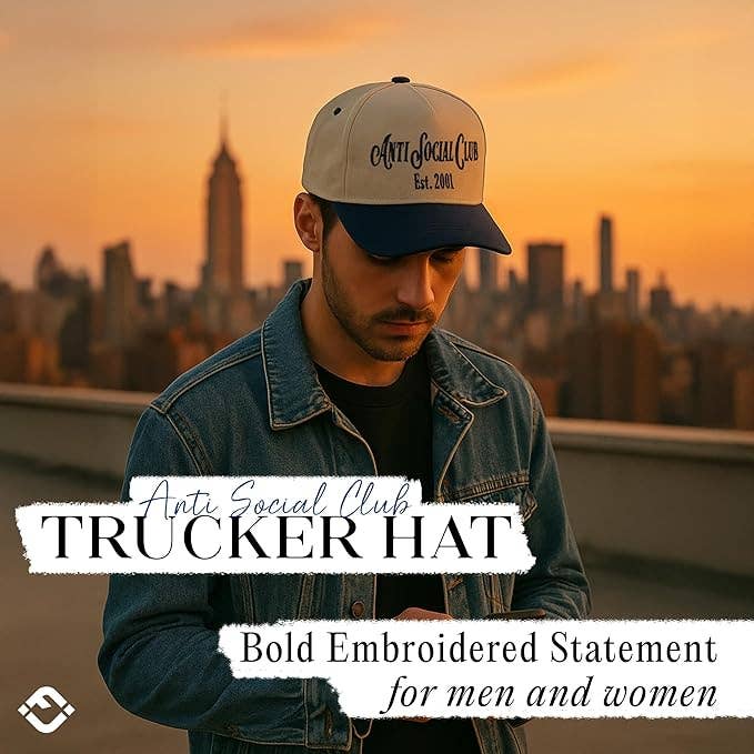Two Tone Cap - Anti Social Club (Navy/Beige)