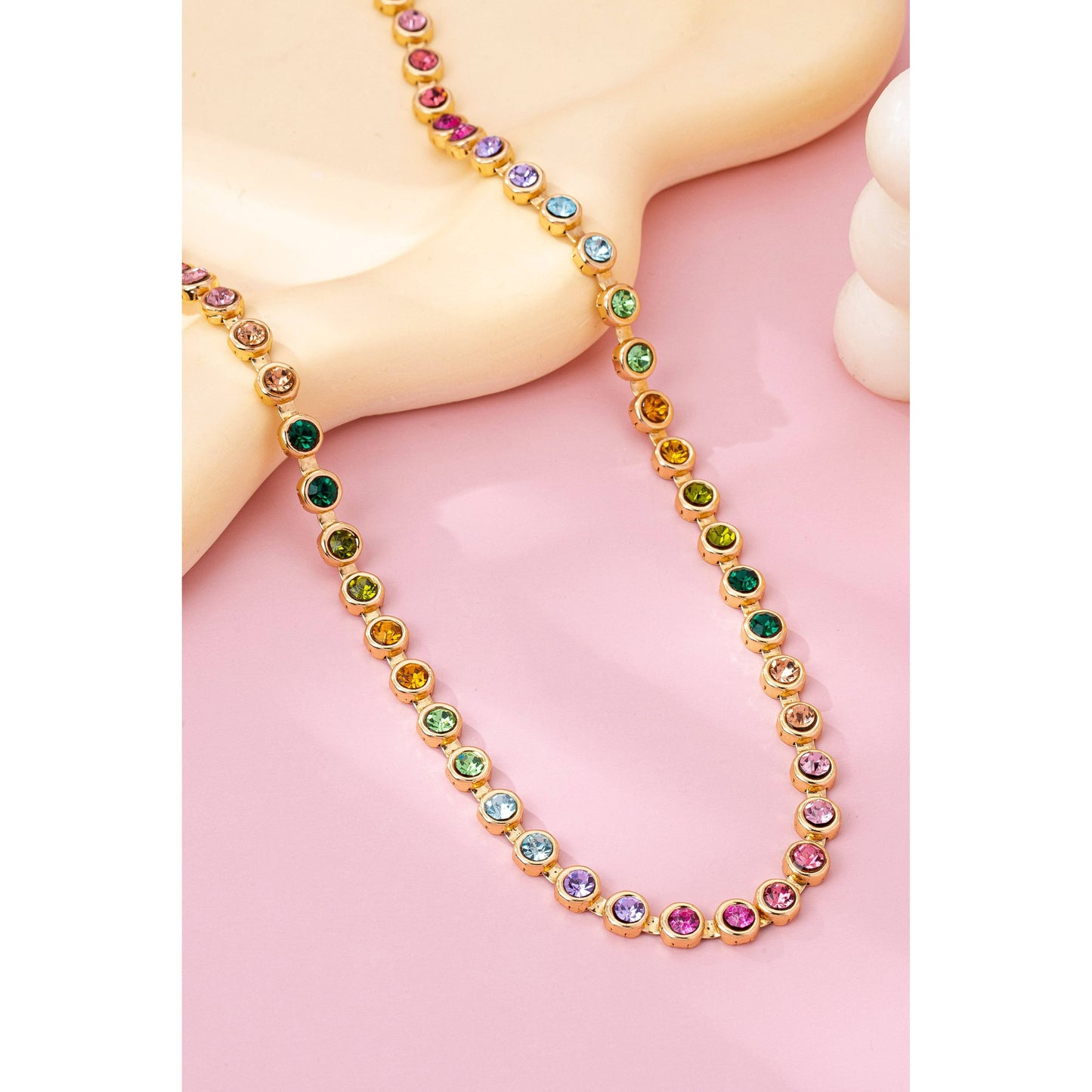 Rainbow Tennis Necklace