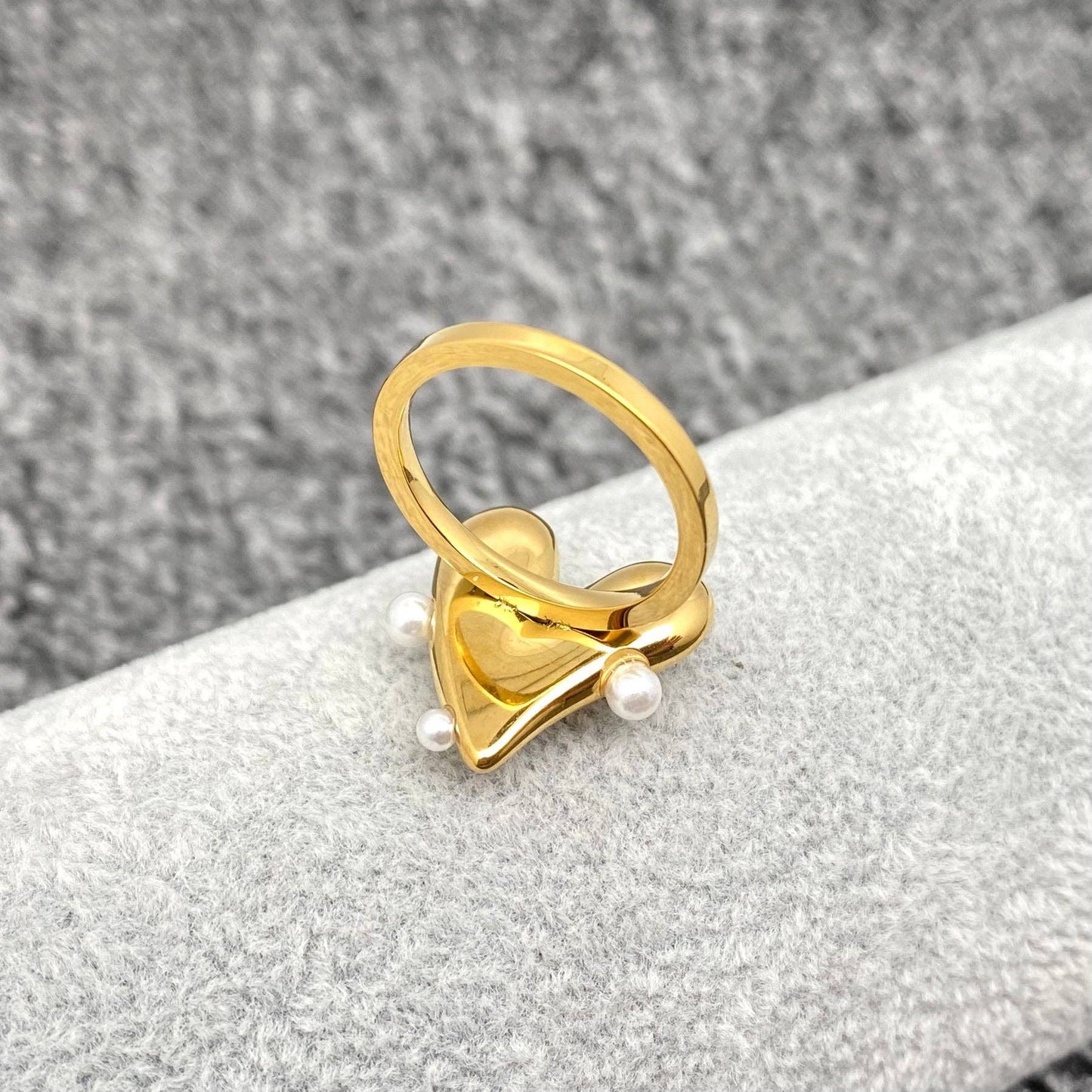 Non Tarnish! 18K Gold Plated Heart Ring