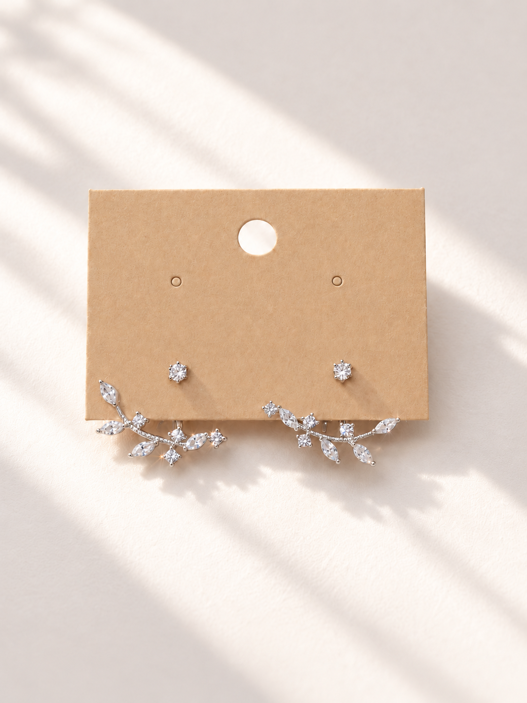 Crystal Vine Ear Jacket Earrings