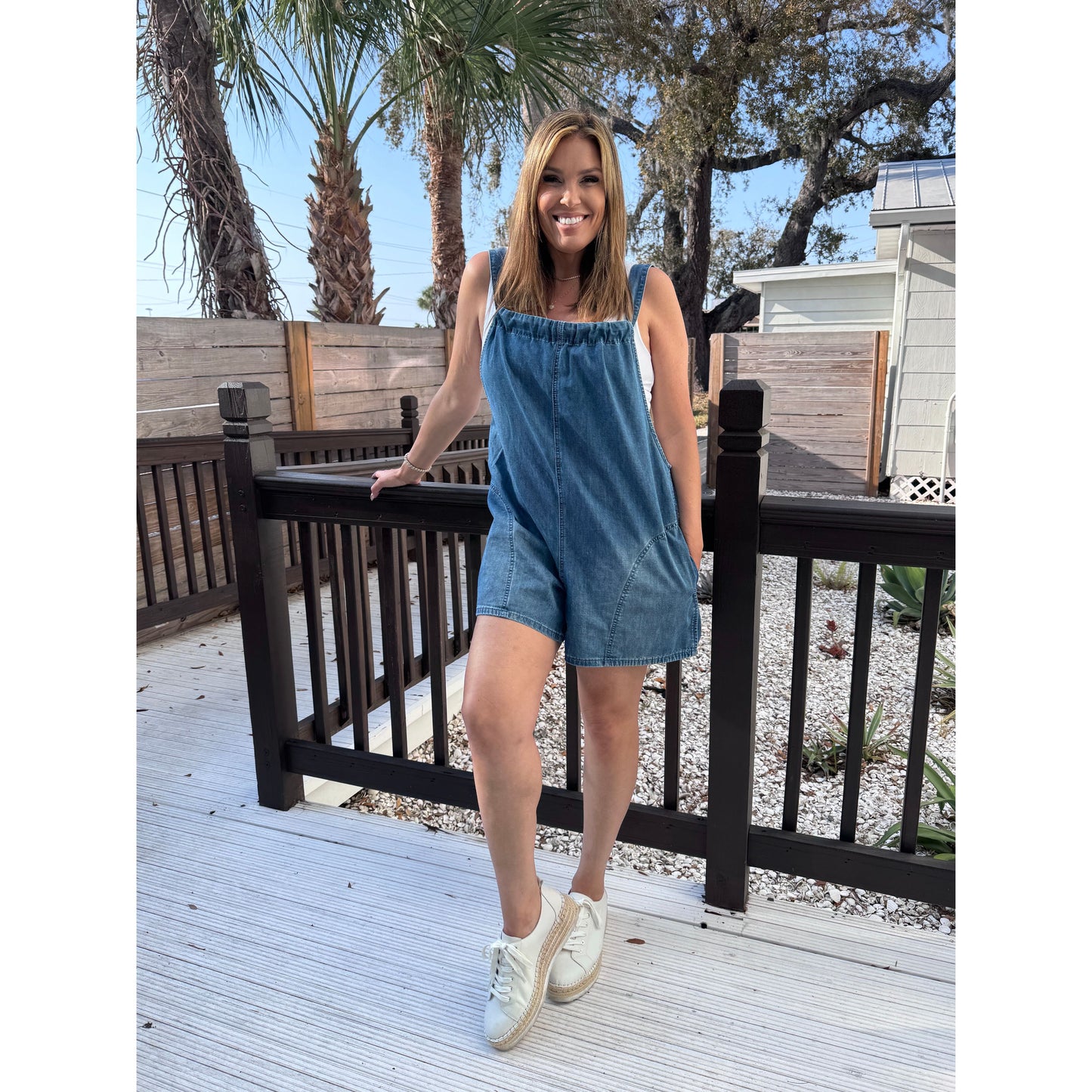 It’s a beautiful day denim Romper